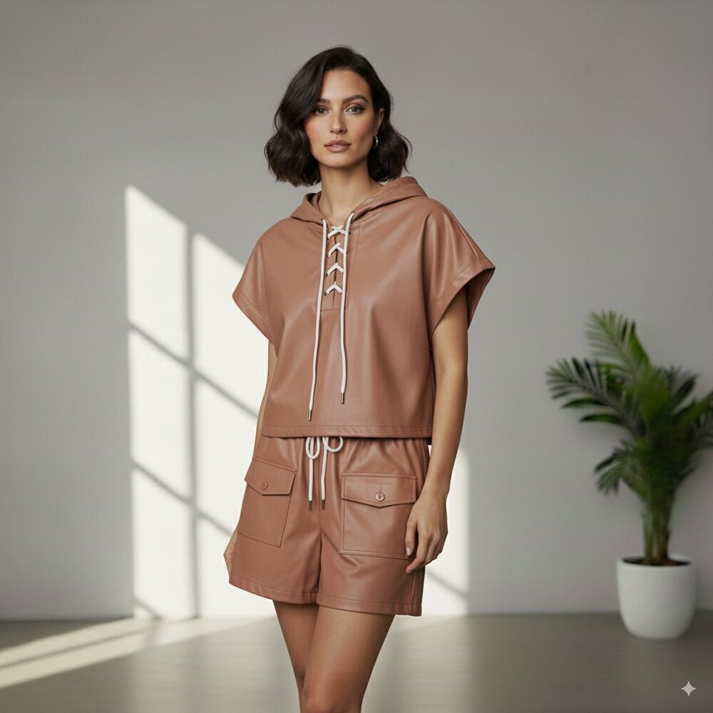 n:Philanthropy Zachary Pullover & Justine Short Set Ginger